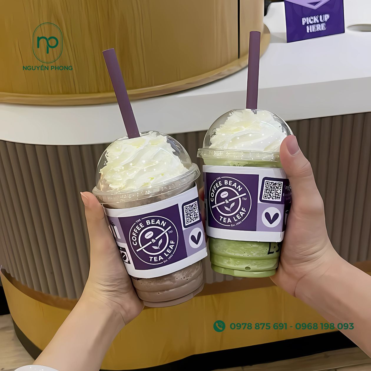 Mẫu tem dán nước ép - sinh tố